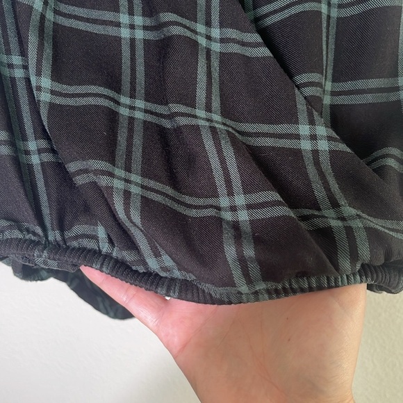 Madewell Surplice Wrap-Front Shirt Palma Plaid Green Soft Weave Size Small - Picture 6 of 8